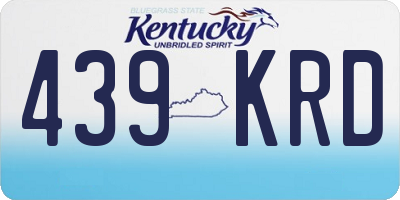 KY license plate 439KRD