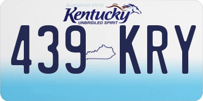 KY license plate 439KRY