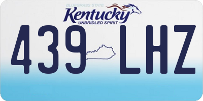 KY license plate 439LHZ
