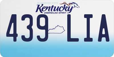 KY license plate 439LIA