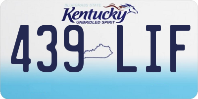 KY license plate 439LIF