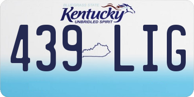 KY license plate 439LIG