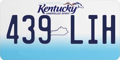 KY license plate 439LIH