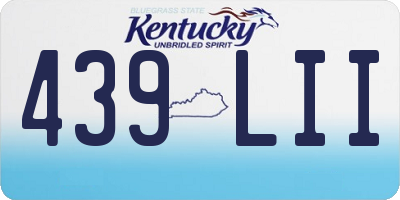 KY license plate 439LII