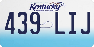 KY license plate 439LIJ