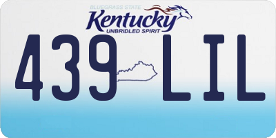 KY license plate 439LIL