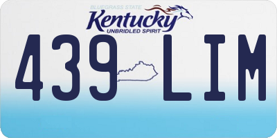 KY license plate 439LIM