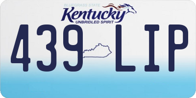 KY license plate 439LIP