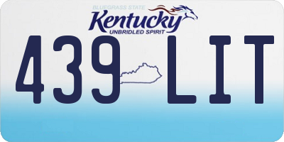 KY license plate 439LIT