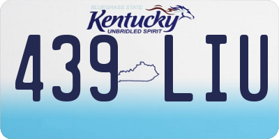 KY license plate 439LIU