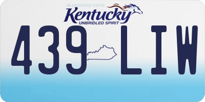 KY license plate 439LIW