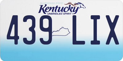 KY license plate 439LIX