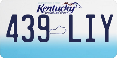 KY license plate 439LIY