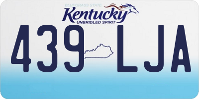 KY license plate 439LJA