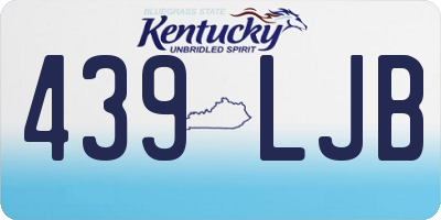 KY license plate 439LJB