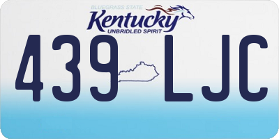 KY license plate 439LJC