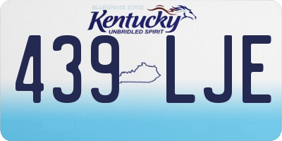 KY license plate 439LJE
