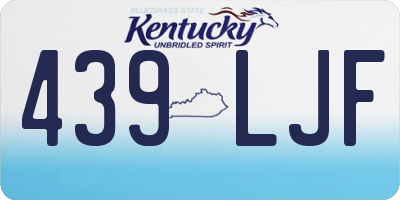 KY license plate 439LJF
