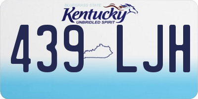 KY license plate 439LJH
