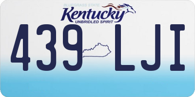 KY license plate 439LJI