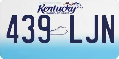 KY license plate 439LJN