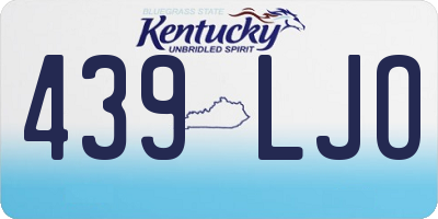 KY license plate 439LJO