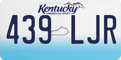 KY license plate 439LJR