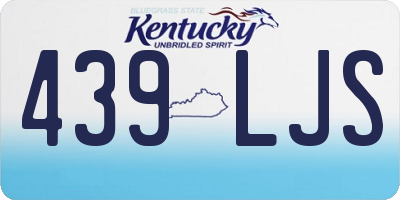 KY license plate 439LJS