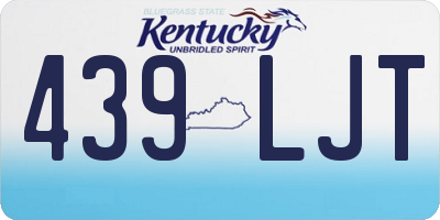 KY license plate 439LJT