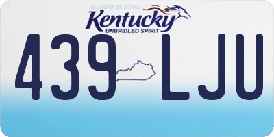 KY license plate 439LJU