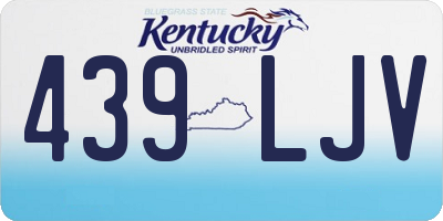 KY license plate 439LJV