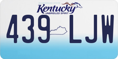 KY license plate 439LJW