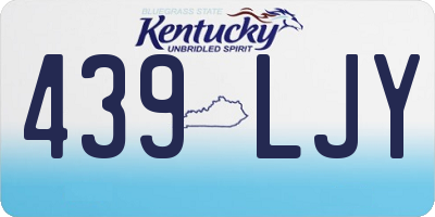 KY license plate 439LJY
