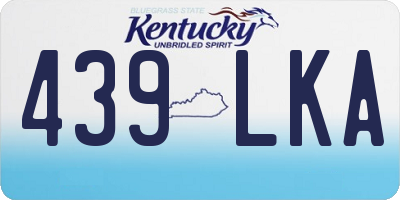 KY license plate 439LKA