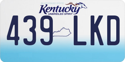 KY license plate 439LKD