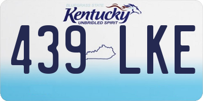 KY license plate 439LKE