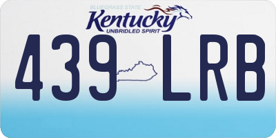 KY license plate 439LRB