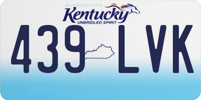 KY license plate 439LVK
