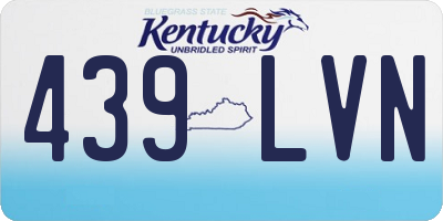 KY license plate 439LVN
