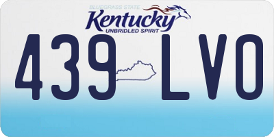 KY license plate 439LVO