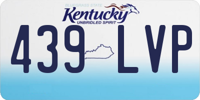 KY license plate 439LVP