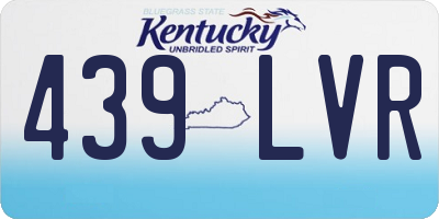 KY license plate 439LVR