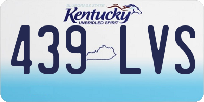 KY license plate 439LVS