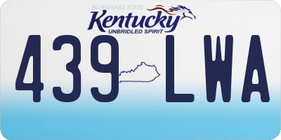 KY license plate 439LWA