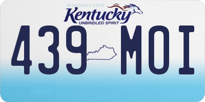 KY license plate 439MOI