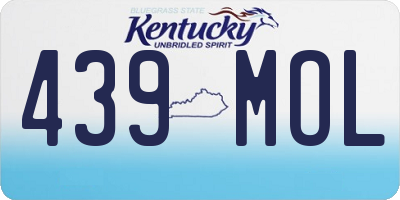 KY license plate 439MOL