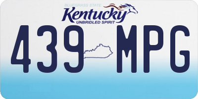 KY license plate 439MPG