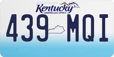KY license plate 439MQI