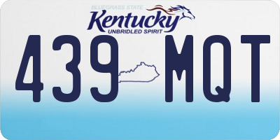 KY license plate 439MQT