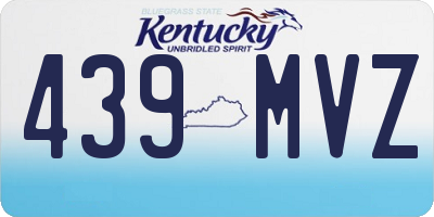 KY license plate 439MVZ